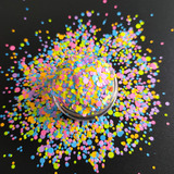 2019 hot selling polyester neon glitter chunky mix